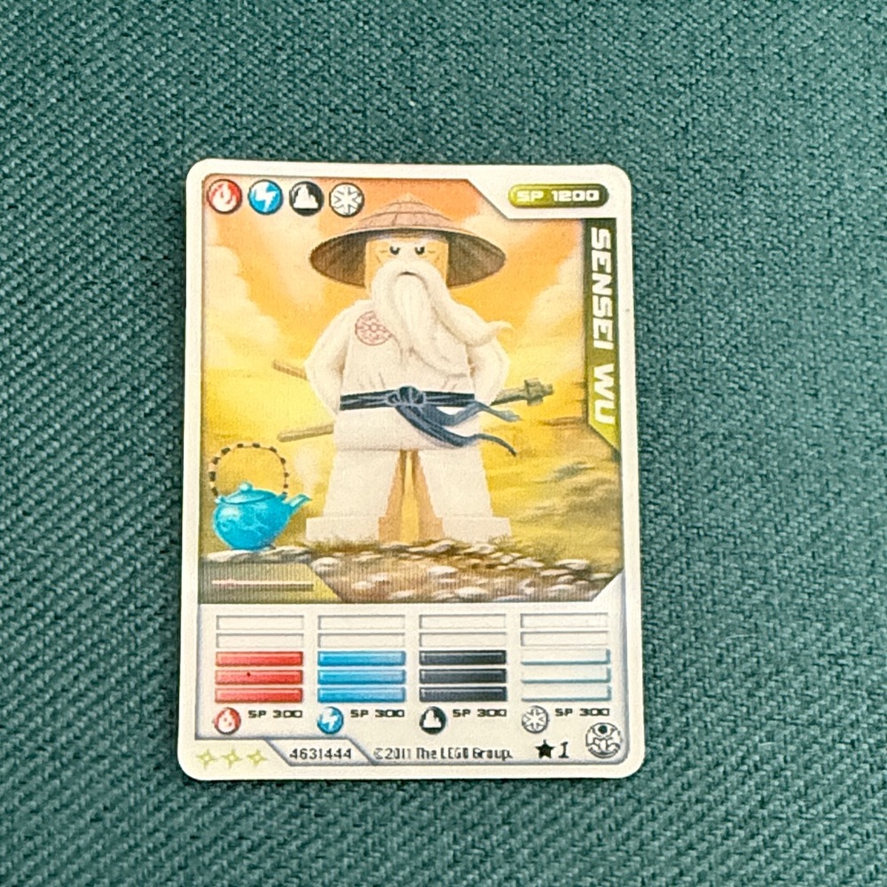 LEGO Sensei Wu 3D Lenticular Edition Character Card 2011 Wave 1